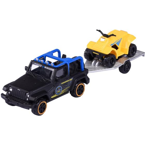 Imagem de Miniatura - 1:64 - Jeep Wrangler e Quad - Trailer - Majorette 212053154