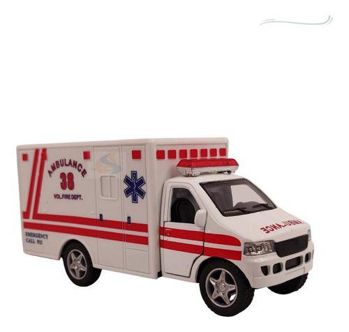 Imagem de Miniatura Ambulância Abre Porta Ferro Fricção Coleção 13cm F