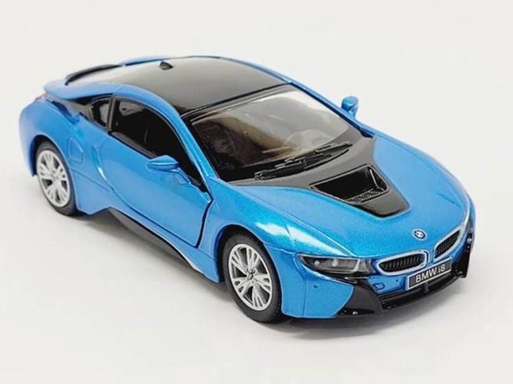 Imagem de Miniatura BMW I8 Kinsmart 1:36 Metal e Fricção Azul