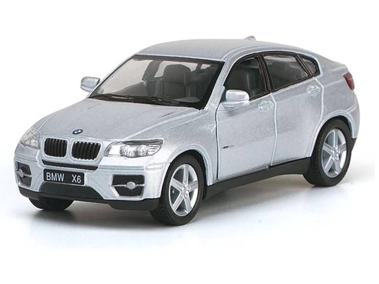 Imagem de Miniatura BMW X6 Kinsmart 1/38 Metal e Fricção Prata