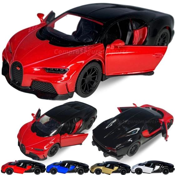 Imagem de Miniatura Bugatti Chiron Carrinho De Ferro Abre Porta Carro