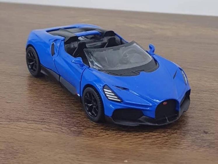 Imagem de Miniatura Bugatti Mistral Conversível Kinsmart 1/36 Metal e Fricção Azul