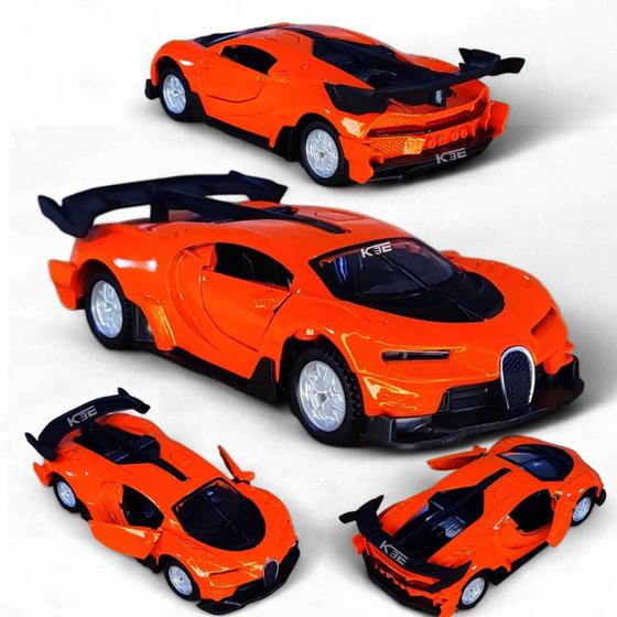 Imagem de Miniatura Bugatti Vision ferro abre portas friccção Laranja