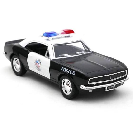 Imagem de Miniatura Camaro 1967 Z-28 Kinsmart 1/38 Metal e Fricção Preto Policia