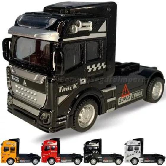 Imagem de Miniatura Caminhão Carroceria Carreta Super Truck De Ferro 