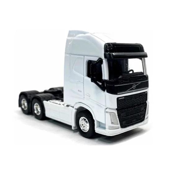 Imagem de Miniatura Caminhão Cavalo Volvo FH 500 Trucado Welly 1/64 Metal e Fricção Branco