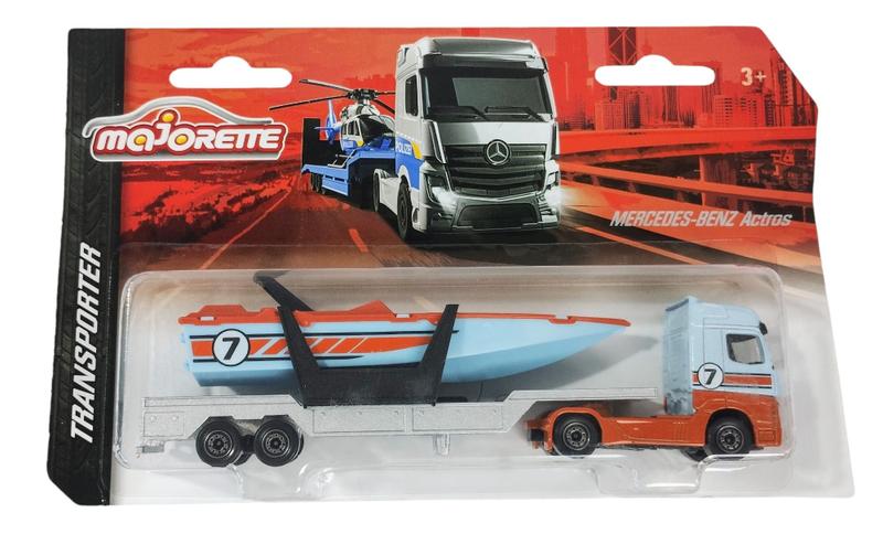 Imagem de Miniatura Caminhão Com Carreta De Transporte 1/64 Majorette