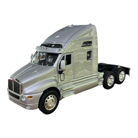 Imagem de Miniatura Caminhão Kenworth T2000 Prata Metal Welly 1:32