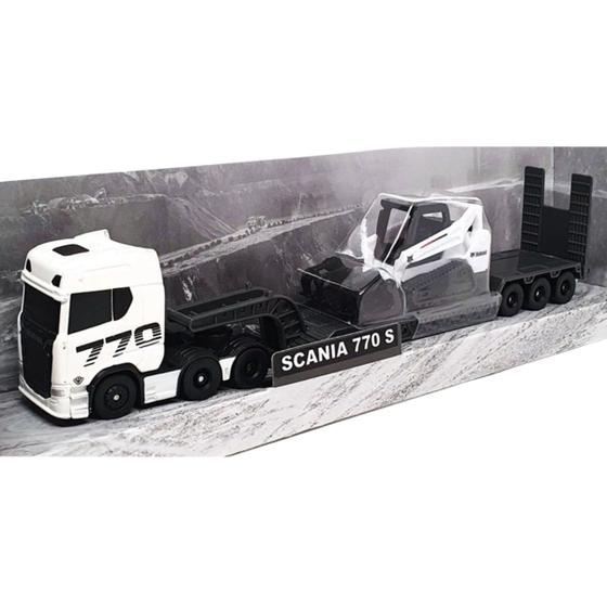 Imagem de Miniatura Caminhão Scania 770 S e Escavadeira Bobcat Maisto 11681