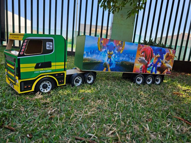 Imagem de Miniatura carreta bau Mdf Sonic.