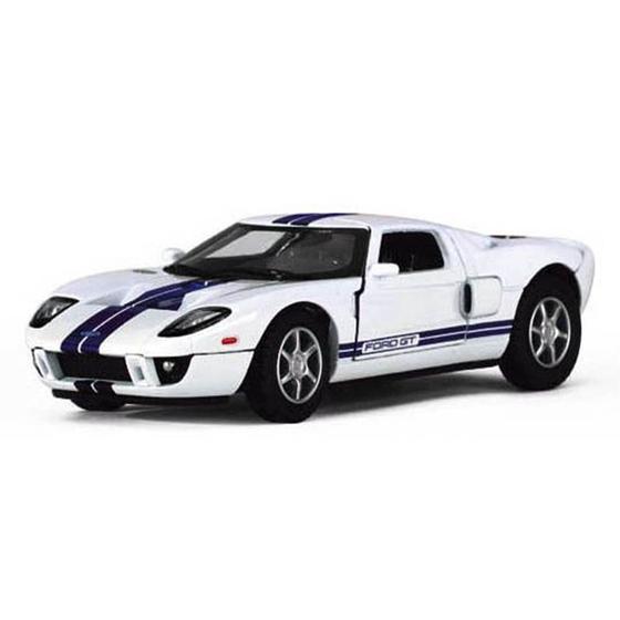 Imagem de Miniatura Carrinho Ford GT 2006 Metal Fricção Kinsmart 1/36 Branco