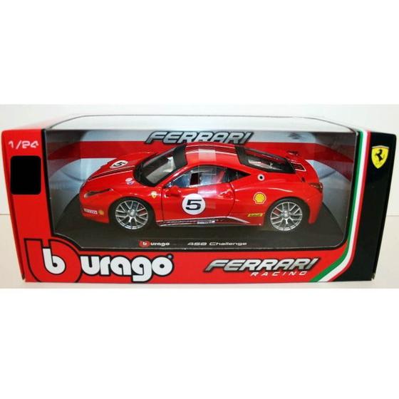 Imagem de Miniatura Carro 1/24 Ferrari 458 Challenge Vermelha Burago