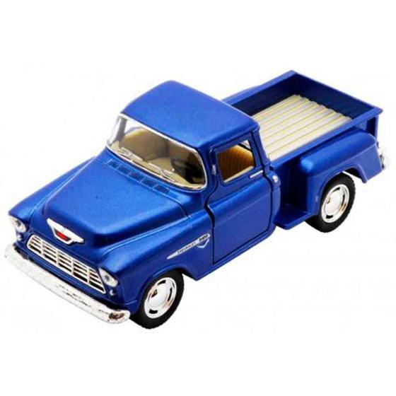 Imagem de Miniatura Carro Chevy Stepside Pick-up 1955 1/32  (Azul Fosco)