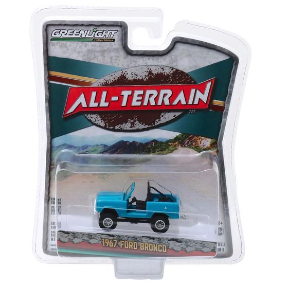 Imagem de Miniatura Carro Ford Bronco (1967) - Azul - All Terrain - Série 8 - 1:64 - Greenlight