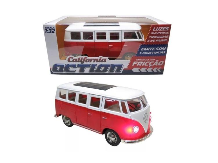 Imagem de Miniatura Carro Metal C/som Luz Fricção - California Action