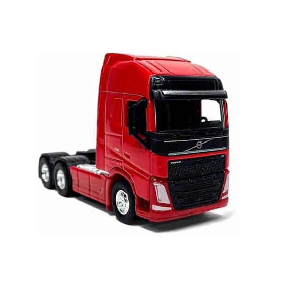 Imagem de Miniatura Cavalo Volvo FH 500 Trucado Welly 1/64 Metal e Fricção Vermelho