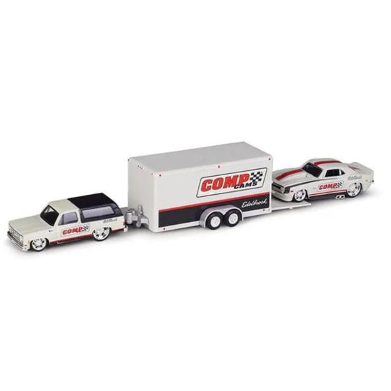 Imagem de Miniatura Chevrolet K5 Blazer 1979 E Trailer Com Camaro 1968 1/64 Maisto 11404