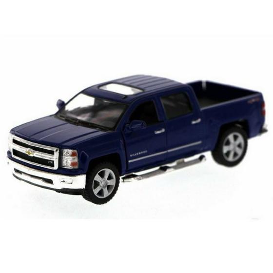 Imagem de Miniatura Chevrolet Silverado 2014 Kinsmart 1/46 Metal e Fricção Azul