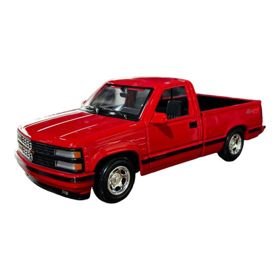 Imagem de Miniatura Chevrolet Silverado 454 SS Vermelho Metal 1:24