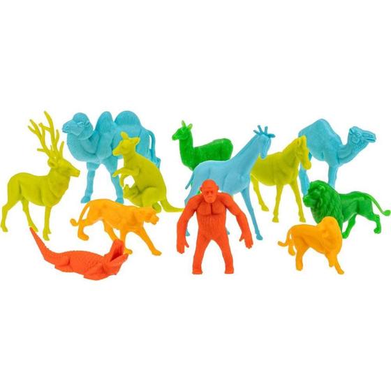 Imagem de Miniatura Colecionavel Zoologico Colorido 12PCS