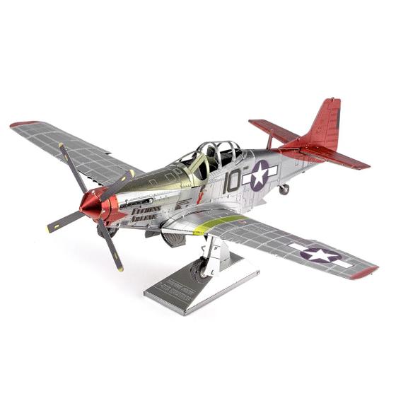 Imagem de Miniatura d montar metal earth tuskegee airmen p-51d mustang