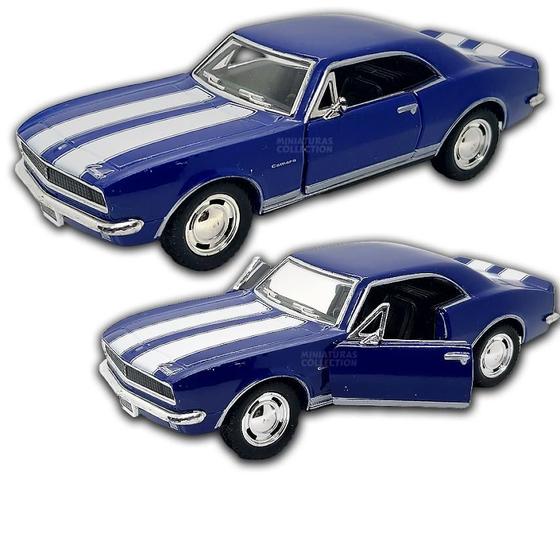 Imagem de Miniatura de carro Camaro 1967 Z-28, Azul, 1/37, 13 CM, Kinsmart