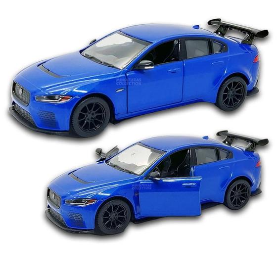 Imagem de Miniatura de carro Jaguar XE SV Project 8, Azul, 1/38, 12,5 CM, Kinsmart