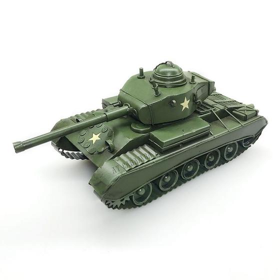 Imagem de Miniatura de Tanque de Guerra Militar em Metal - Decoração Vintage