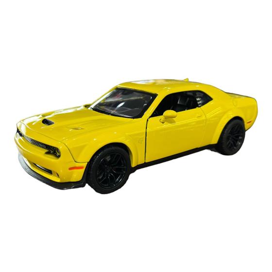 Imagem de Miniatura Dodge Challenger SRT Hellcat Amarelo Metal 1:24