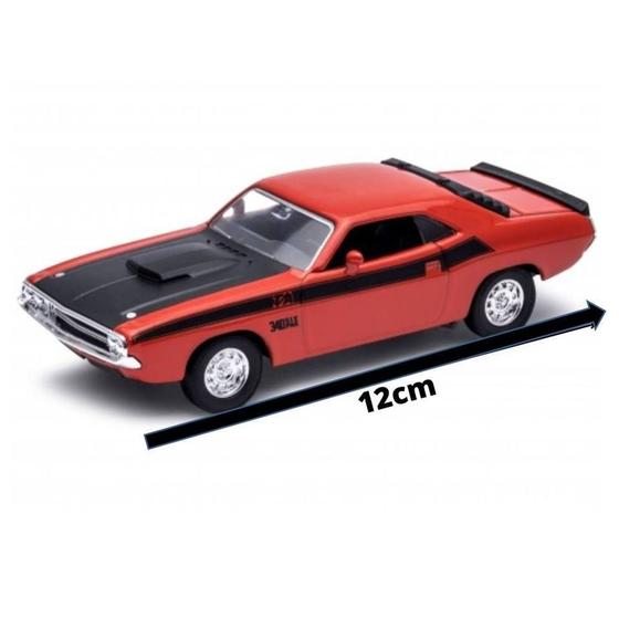 Imagem de Miniatura Dodge Challenger T/A 1970 Welly 1/32 Metal e Fricção Laranja