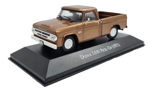 Imagem de Miniatura Dodge D100 Pickup 1971 Marron Metal Ixo 1:43