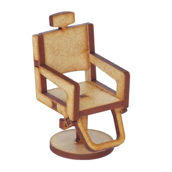 Imagem de Miniatura em Mdf Cadeira de Cabelereiro Woodplan 2,2 X 1,4 X 4,5 Cm - M1068