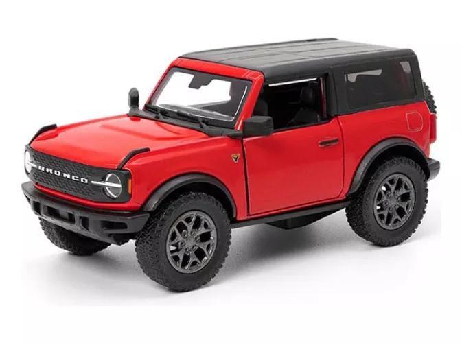 Imagem de Miniatura Ford Bronco 2022 Coleção Kinsmart Carrinho Hard Top com Capota