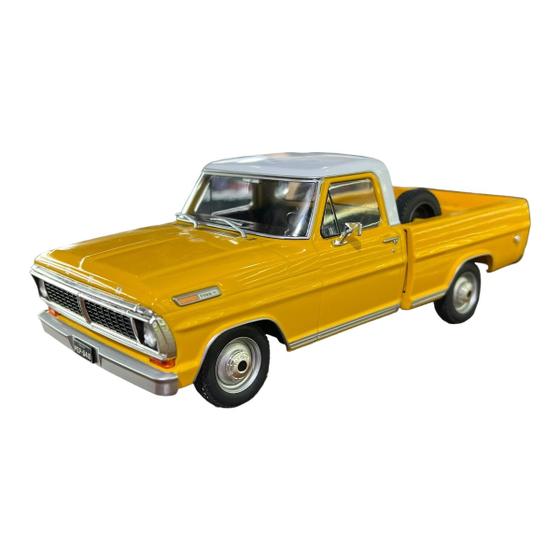 Imagem de Miniatura Ford F100 1971 Amarelo Metal California 1:24