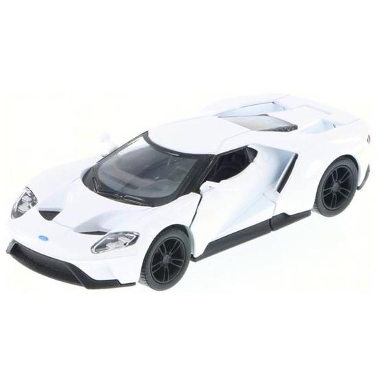 Imagem de Miniatura Ford GT 2017 Kinsmart 1/38 Metal e Fricção Branca Branco