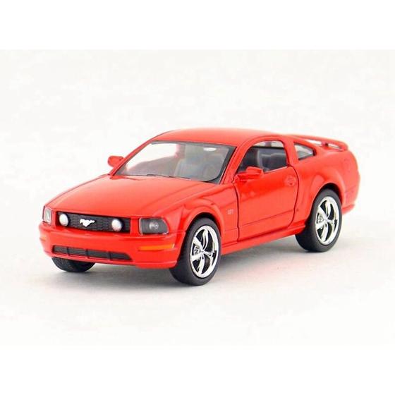 Imagem de Miniatura Ford Mustang GT 2006 Kinsmart 1/38  Metal e Fricção Vermelho