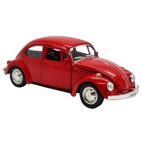 Imagem de Miniatura Fusca 1967 RMZ 1/32 Metal e Fricção Vermelho Brilhante