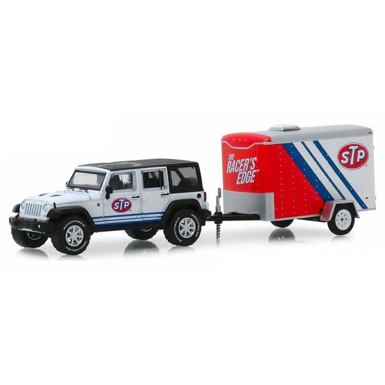 Imagem de Miniatura Greenlight Hitch & Tow Serie 18 2015 Jeep Wrangler Stp 1/64 Branco