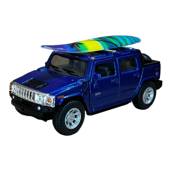 Imagem de Miniatura Hummer H2 Picape Surf Azul Metal 1:40