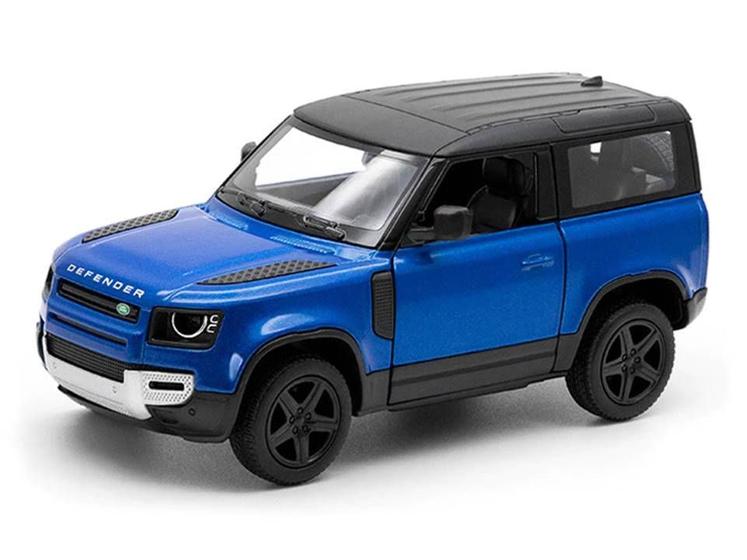 Imagem de Miniatura Land Rover Defender 90 kinsmart 1/36 Metal e Fricção Azul