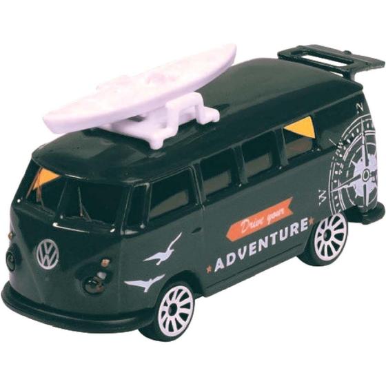 Imagem de Miniatura Majorette Volkswagen T1 Kombi Adventure c/ Card 1/64 Metal Verde