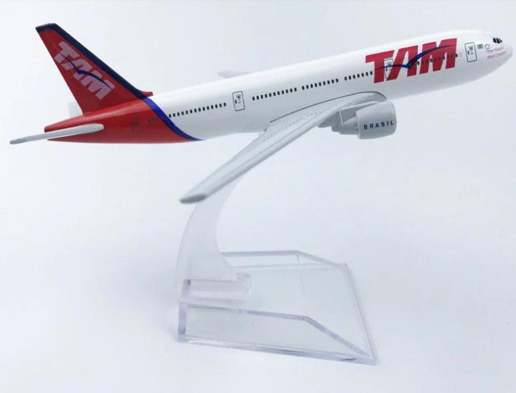 Imagem de Miniatura Maquete Avião Boeing Aeronave 16cm Metal