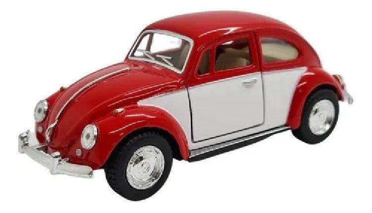 Imagem de Miniatura Metal Volkswagen Fusca Vermelho Branco 1967 057D73