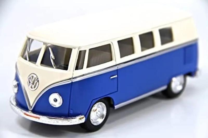 Imagem de Miniatura Metal Volkswagen Kombi Azul 1962 KT5060D-77