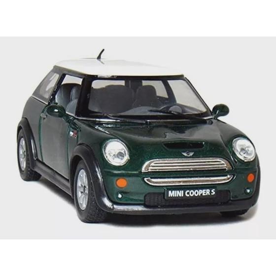 Imagem de Miniatura Mini Cooper S Escala 1/28 Metal Kinsmart á Fricção(Verde)