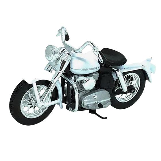 Imagem de Miniatura Moto Harley Davidson K Model 1952 S37 1/18 Branco Maisto 31360