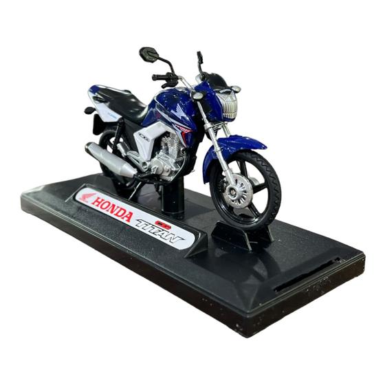 Imagem de Miniatura Moto Honda CG Titan 150 Azul 1:18