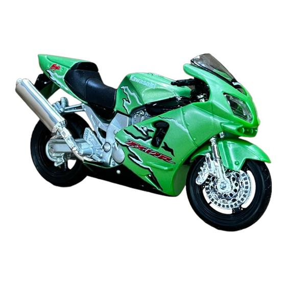 Imagem de Miniatura Moto Kawasaki Ninja ZX12R Verde Maisto 1:18