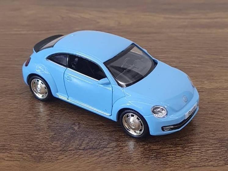 Imagem de Miniatura New Beetle Fusca 2012 RMZ 1/32 Metal e Fricção Azul Bebe