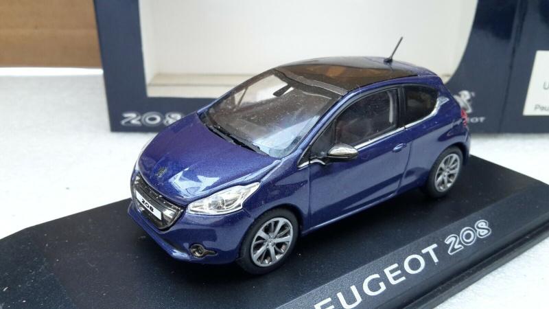 Imagem de Miniatura Peugeot 208 3 Portes Ixo Models Azul Escala 1/43